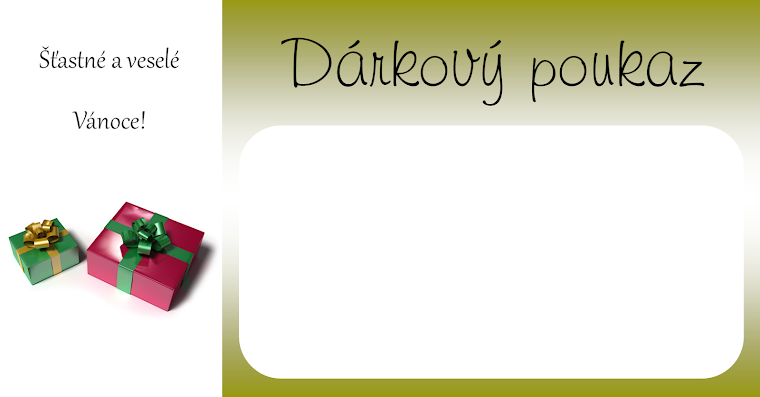 Dárkové poukazy - vzory a šablony zdarma