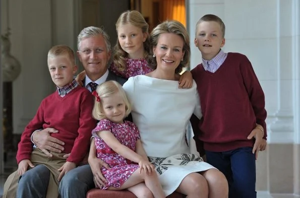 The Belgian Royal Court has released new photos of Crown Prince Philippe, Princess Mathilde and their children