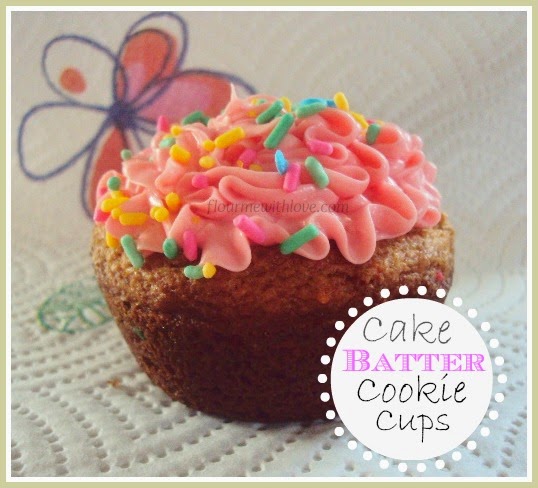 Cake Batter Cookie Cups