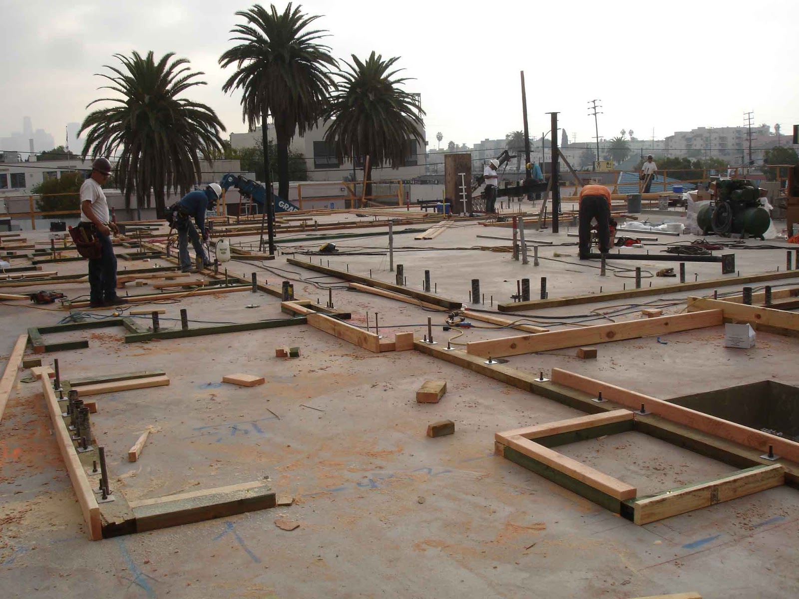 PSL Architects: The Serrano - wood framing is going up!