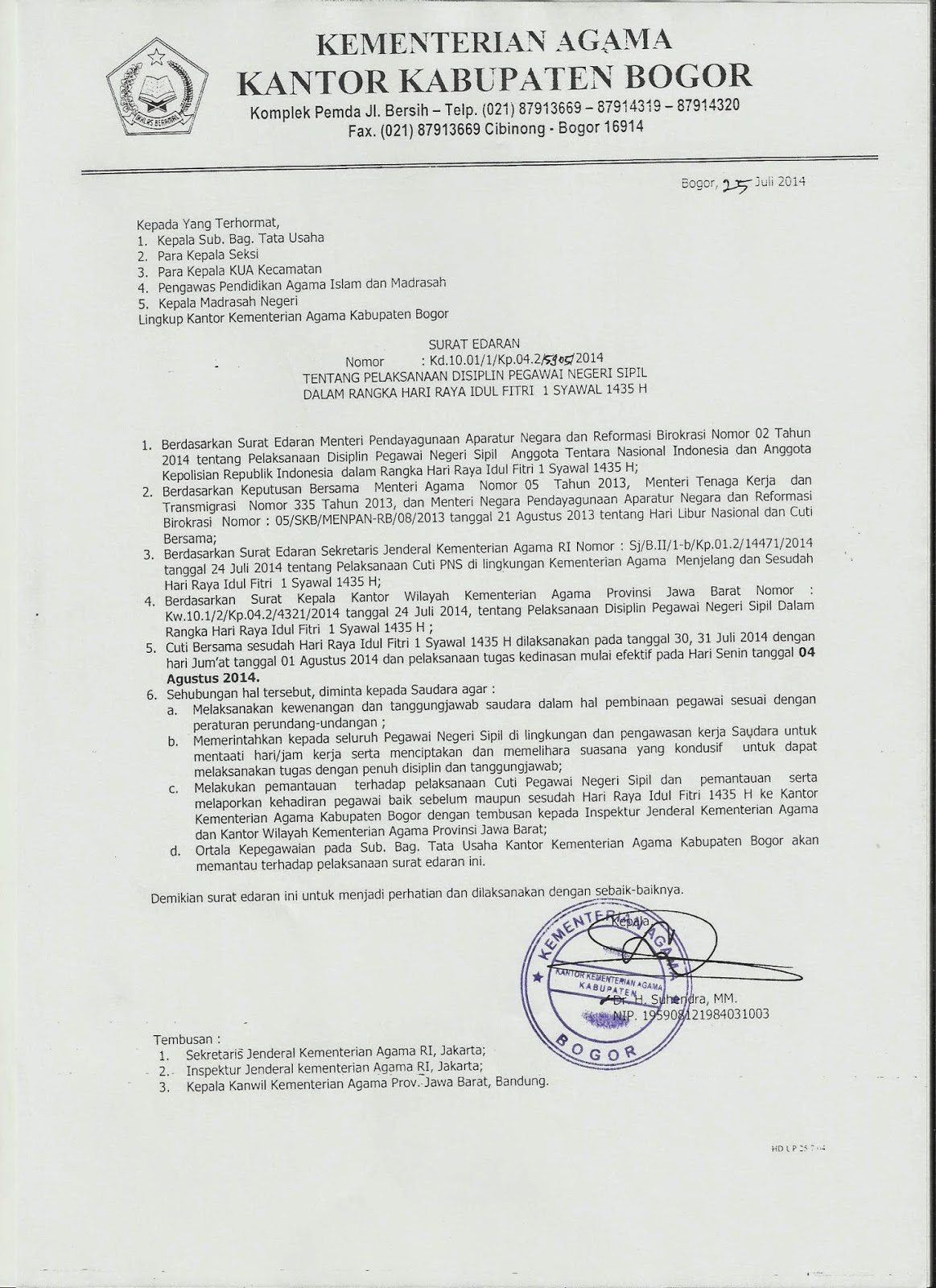 Contoh Surat Izin Cuti Kepala Desa Simak Gambar Berikut