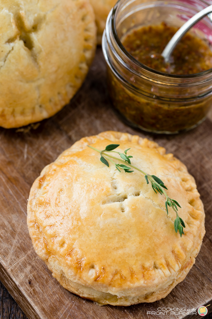 Savory Breakfast Pies with Ham, Brie and a Fig-Mustard spread