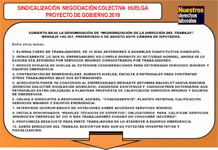 PROYECTO GOBIERNO 2019: SINDICATOS. NEGOCIACIÓN COLECTIVA. HUELGA Y OTROS