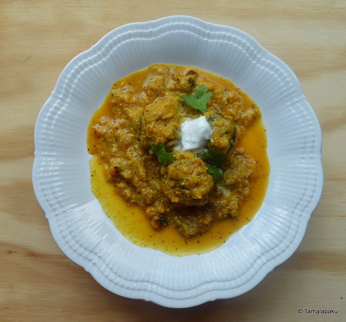 CabbageChana Dal Kofta Curry Tamalapaku
