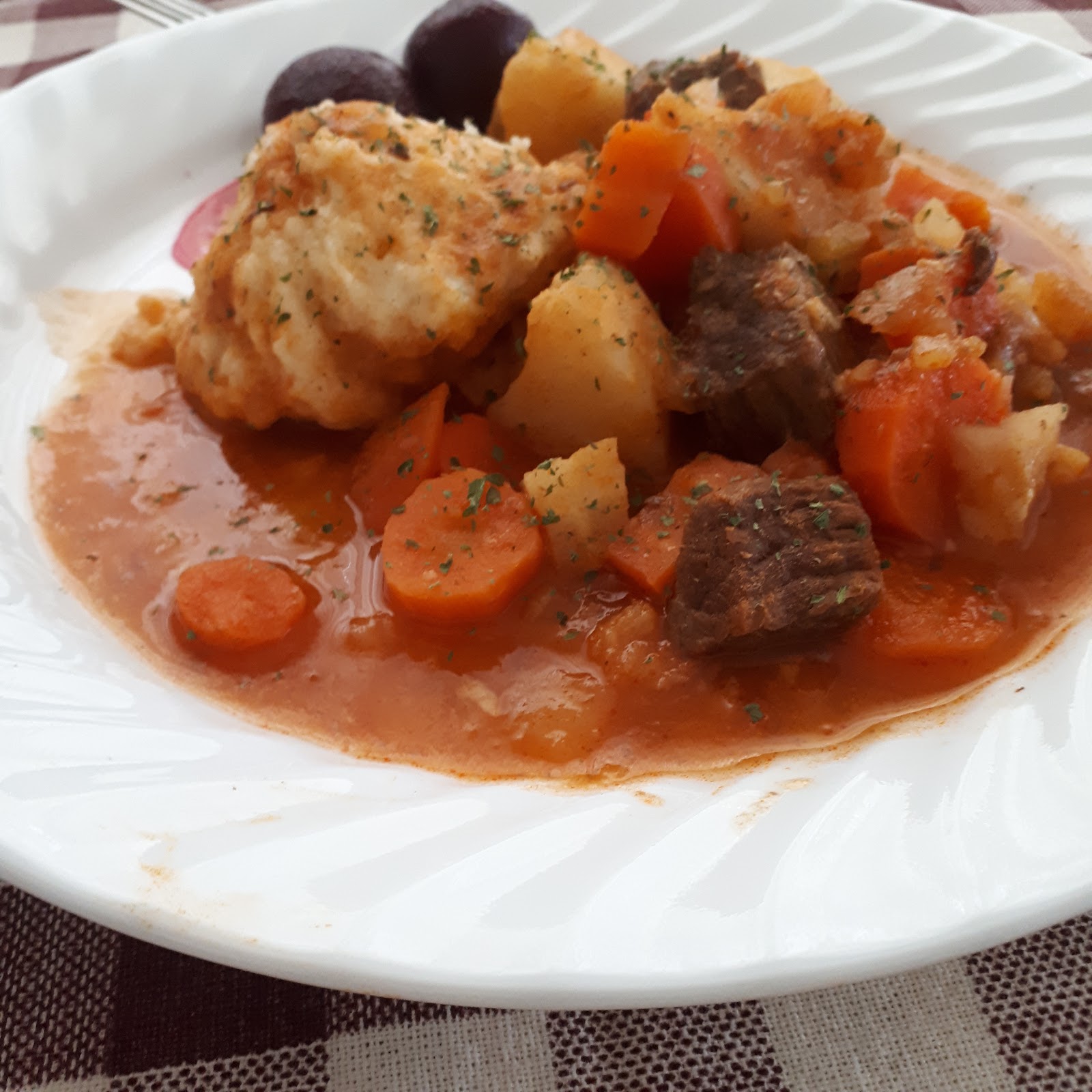 Thel's Kitchen Beef Stew with Parsley Dumplings