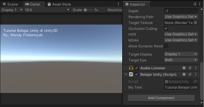 Tutorial Belajar Unity 3d Untuk Pemula Tentang Penggunaan Asset Scenes Dan Scripts