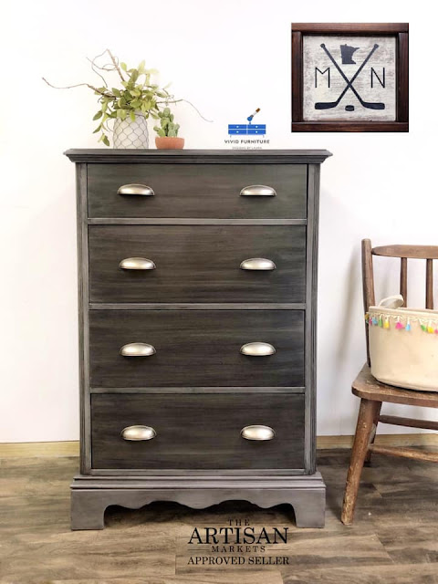 dresser with cup pulls