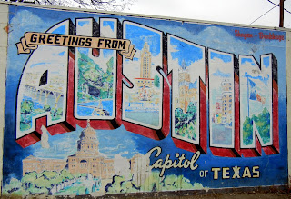 Greetings from Austin wall mural