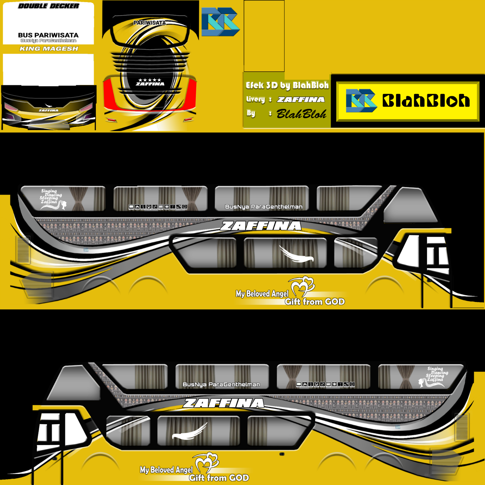65+ Livery BUSSID SDD (Double Decker) Koleksi HD Part 4