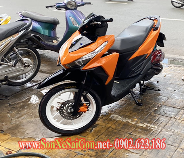 Mẫu sơn xe Honda vario màu cam bóng cực đẹp Mẫu sơn xe Honda vario màu cam bóng cực đẹp