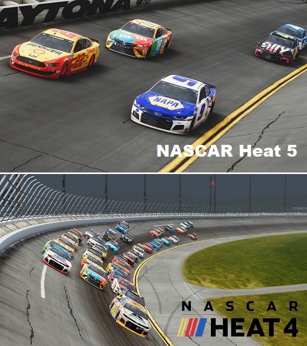 Differences between NASCAR Heat 5 vs NASCAR Heat 4