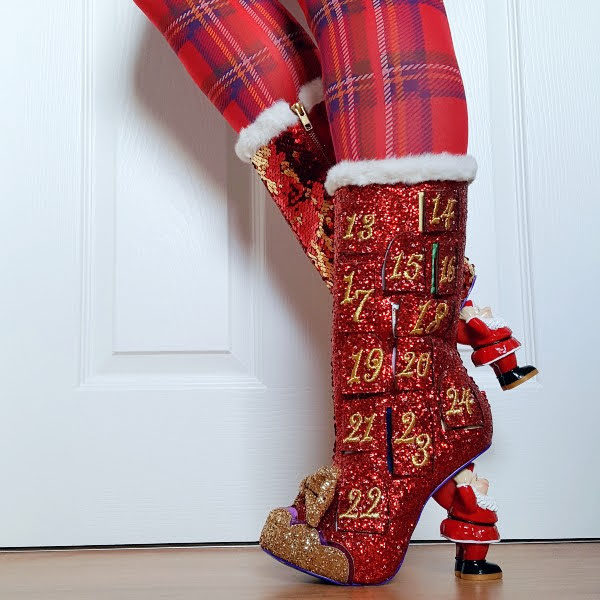 wearing Irregular Choice Advent Adventures advent calendar boots