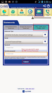 myCAMS - Generate Account Statement myCAMS - Generate Account Statement