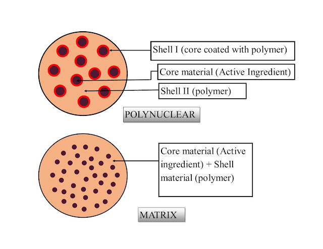 polynunclear and matrix microcapsules