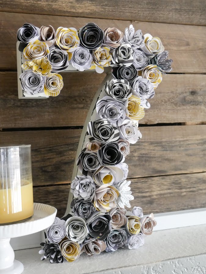 Easy Home Decor with Rolled Flowers by Jamie Pate | @jamiepate
