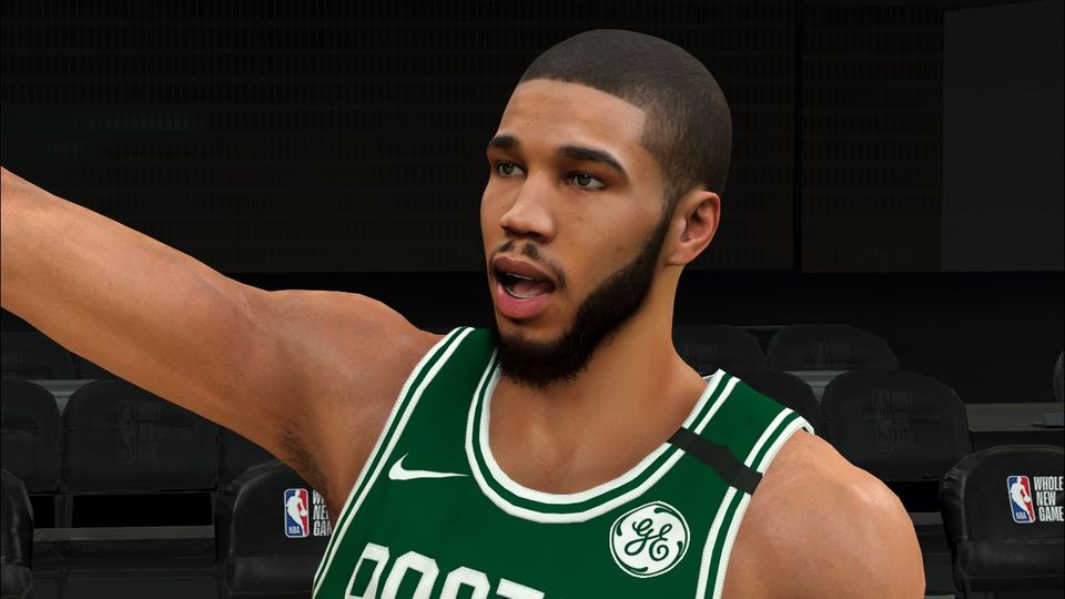 NBA 2K20 Jayson Tatum Cyberface and Body Model Bubble