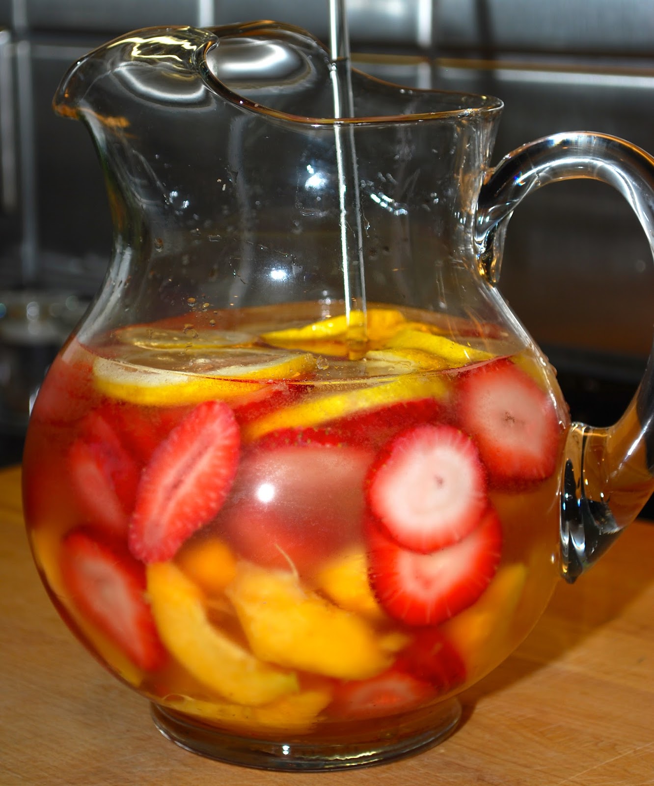 The Flying Foodie Peachglazed Barbecue Ribs and Peach Strawberry Sangria