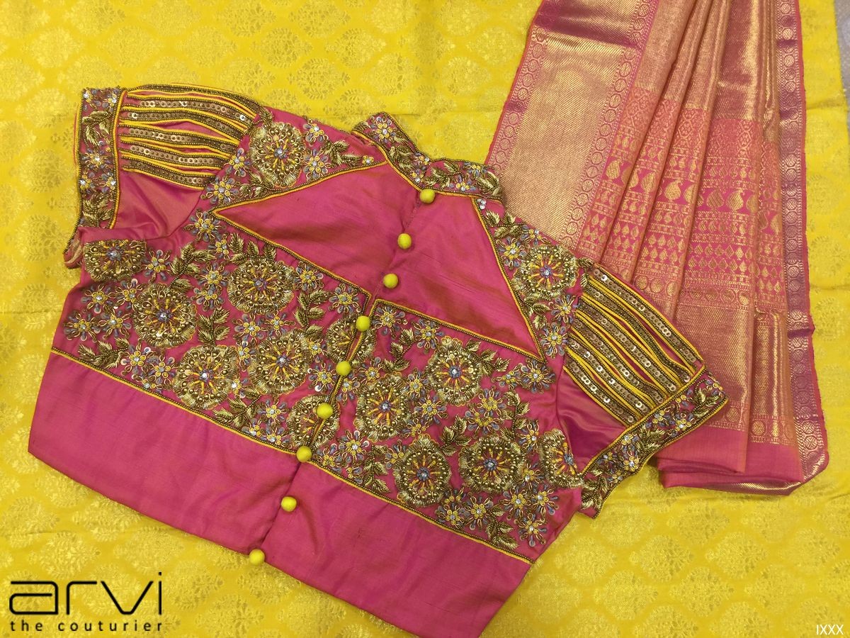 85 Gorgeous Maggam work blouse designs for pattu sarees | Bling Sparkle