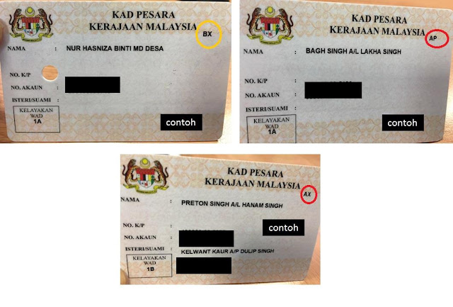 TAHUKAH ANDA? Maksud kod-kod bagi jenis perkhidmatan yang tertera pada Kad Pesara Kerajaan 