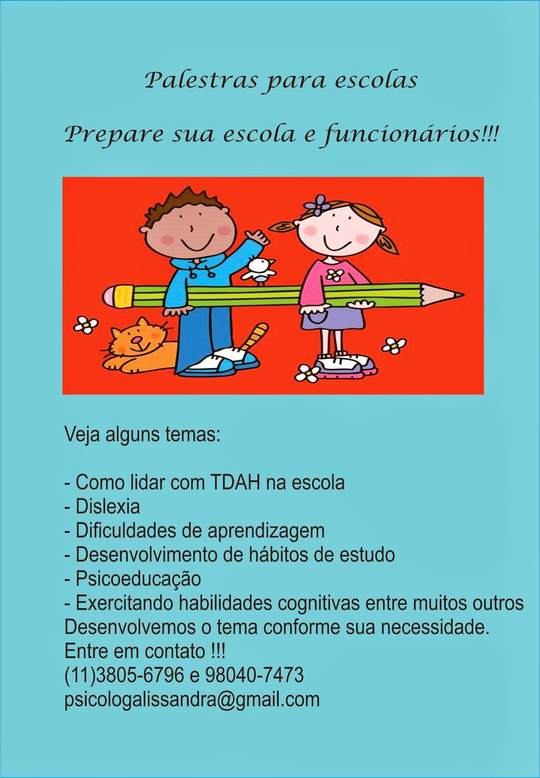 Palestras e Oficinas Psicoeducativas