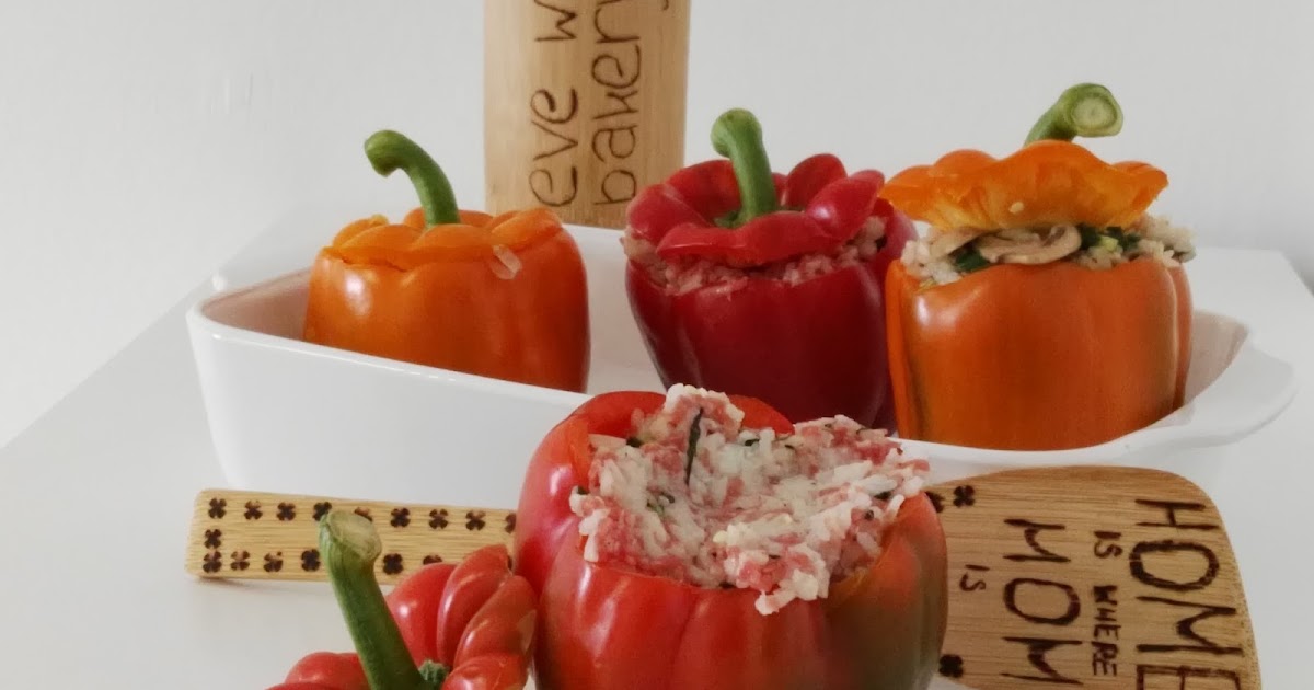 Herzhaft gefüllte, bunte Paprika Herzhaft gefüllte, bunte Paprika