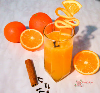 Băutură din suc de portocale , aromată
