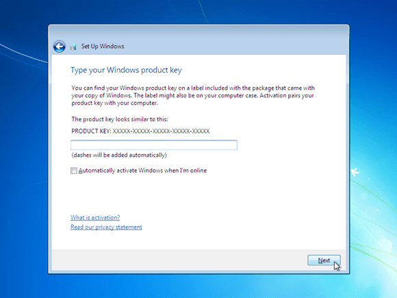 Cara instal windows 7 - masukkan product key windows 7
