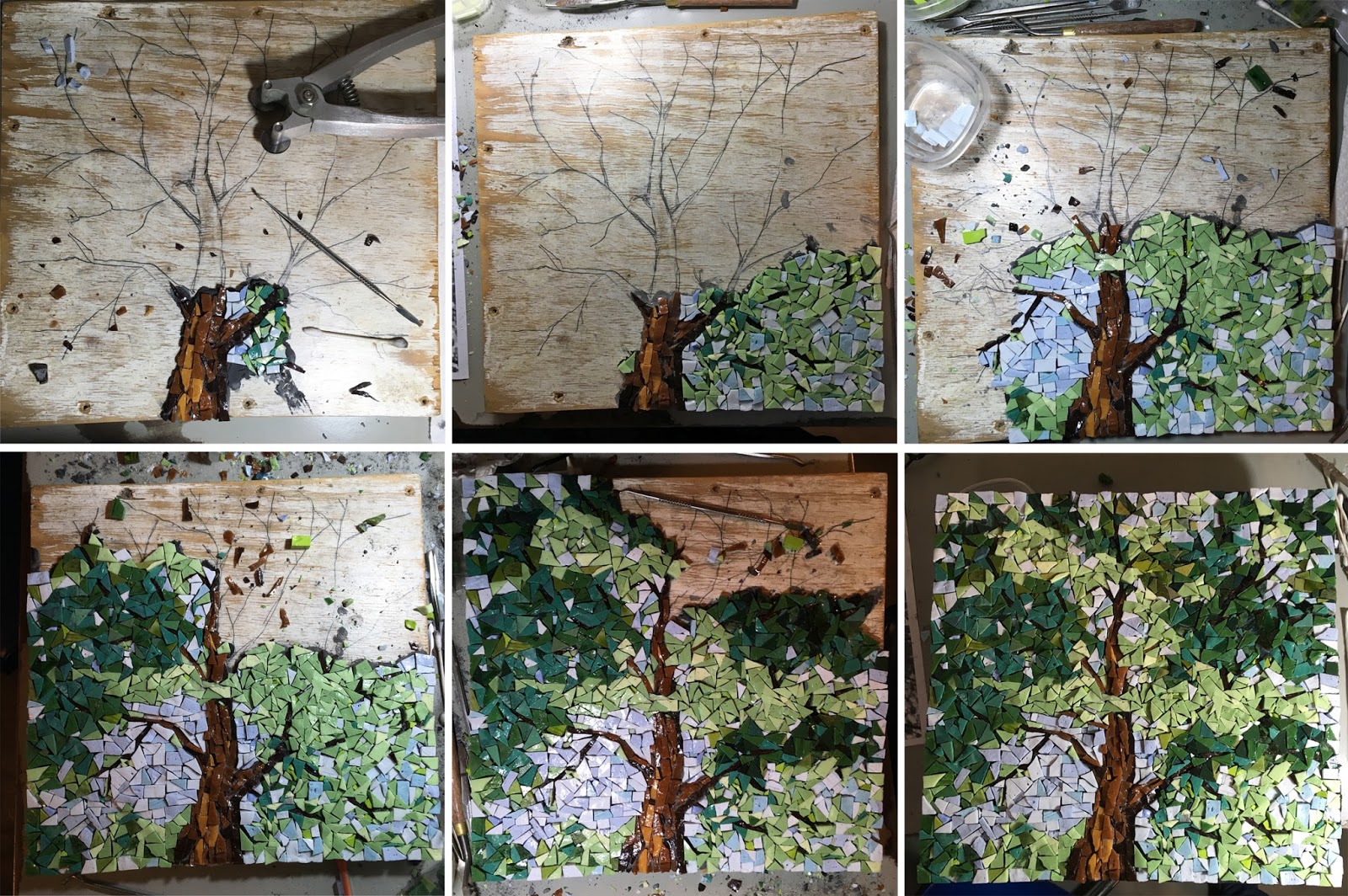 flutterbybutterfly on www.flutterbyfoto: trees in glass tile flutterbybutterfly on www.flutterbyfoto: trees in glass tile