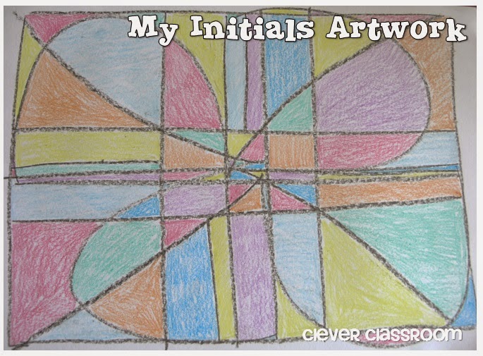 Initials Artwork - Clever Classroom Blog