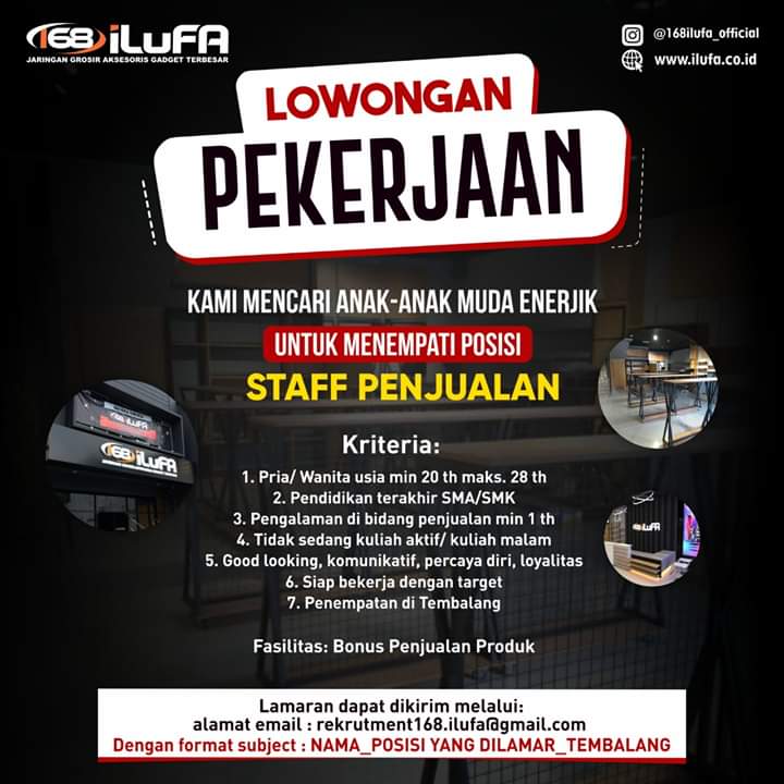 Lowongan Kerja Ilufa 168 Semarang Staff Penjualan Juli 2020 Loker Swasta