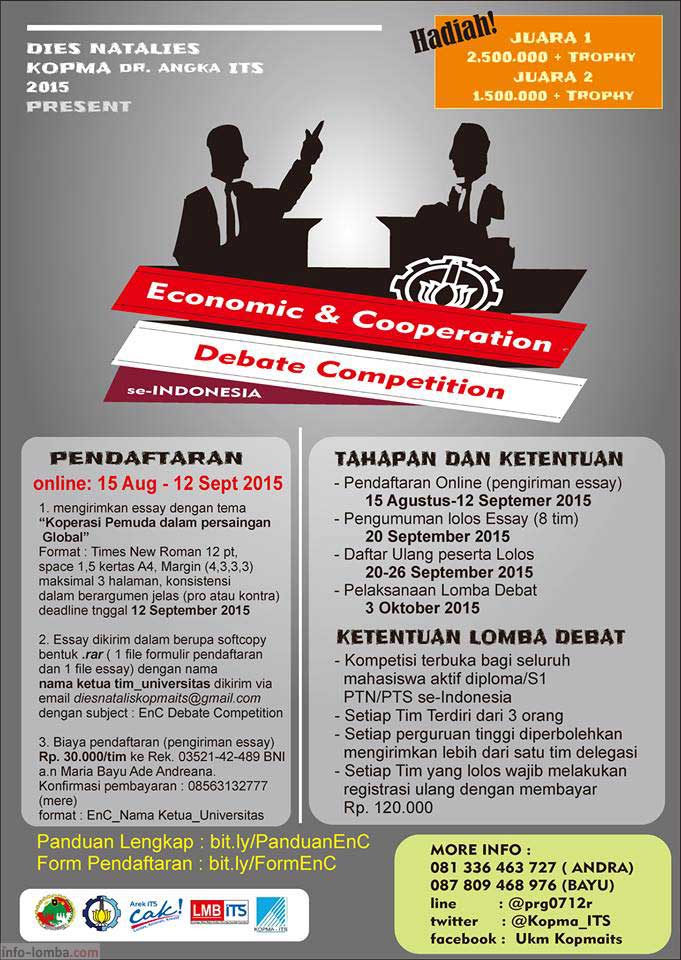 Economic & Cooperation Debate Competition se-Indonesia 2015