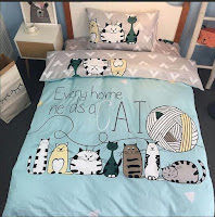 ropa de cama para los amantes de los gatos