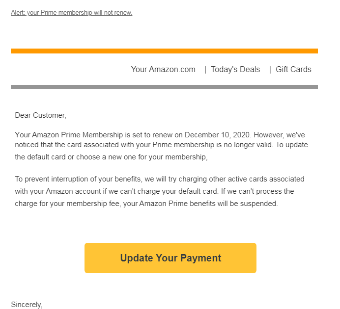Metadata Consulting [dot] ca Amazon phishing email with subject Re