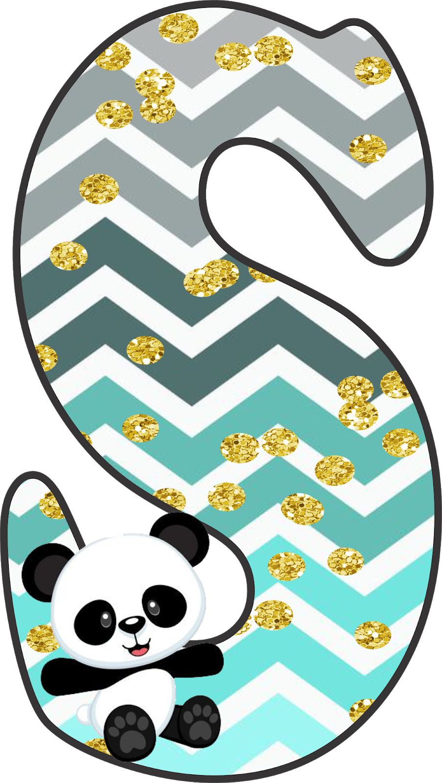 Alfabeto de Panda tierno para Descarga Gratis