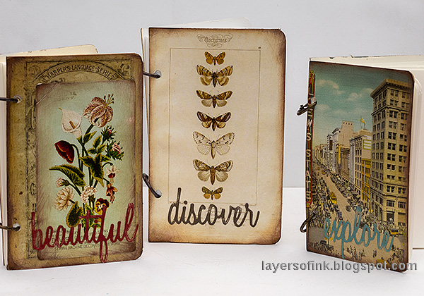 Layers of ink - Quick DIY Notebooks Tutorial by Anna-Karin Evaldsson. Layers of ink - Quick DIY Notebooks Tutorial by Anna-Karin Evaldsson.