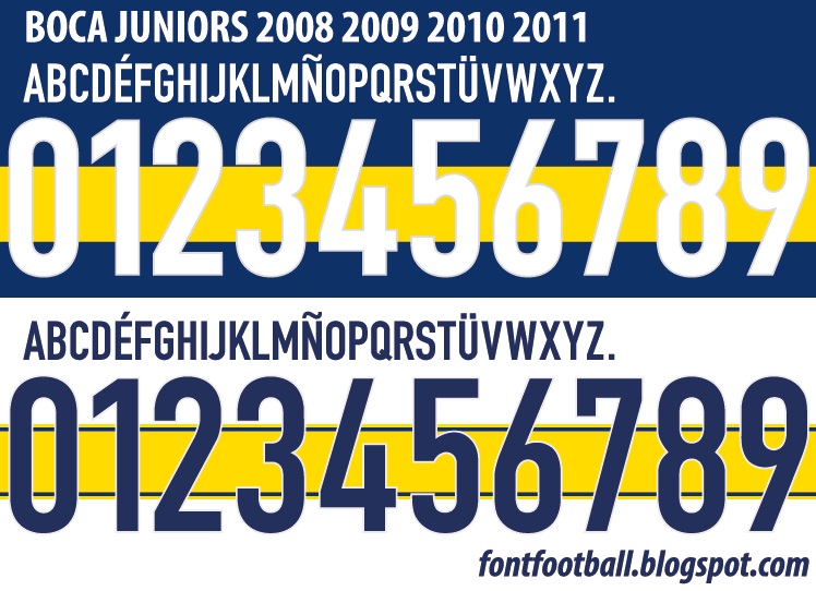 FONT FOOTBALL: Font Vector Boca Juniors 2008 2009 2010 2011 kit
