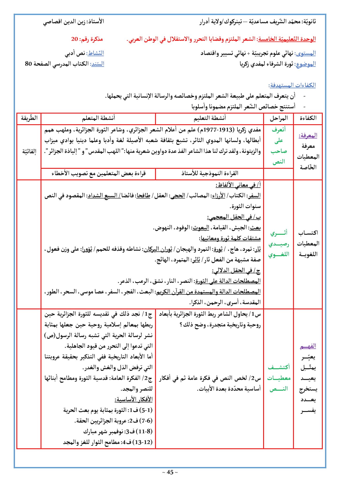 تحضير نص ثورة الشرفاء 3 ثانوي علمي صفحة 80 من الكتاب المدرسي تحضير نص ثورة الشرفاء 3 ثانوي علمي