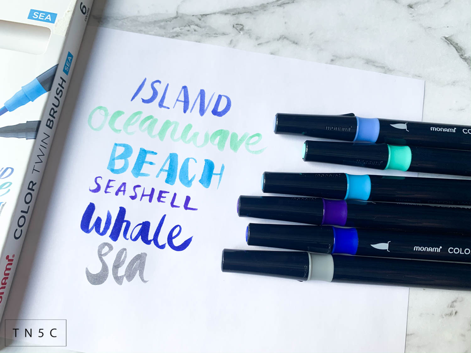 monami twin brush pen