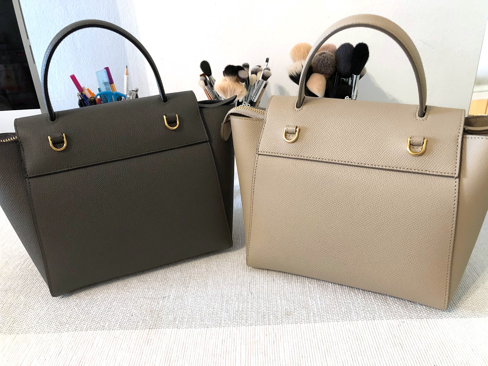 My Celine nano belt bag in light taupe goes with just about everything! : r/ handbags