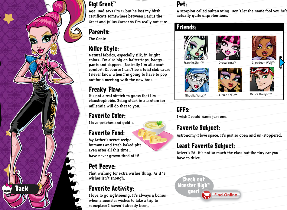 Monster High Bio Examples monster high: Las Nuevas Bios!
