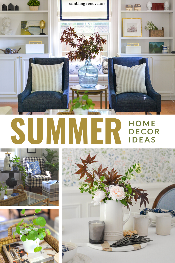 summer home decor, summer decorating ideas, summer living room