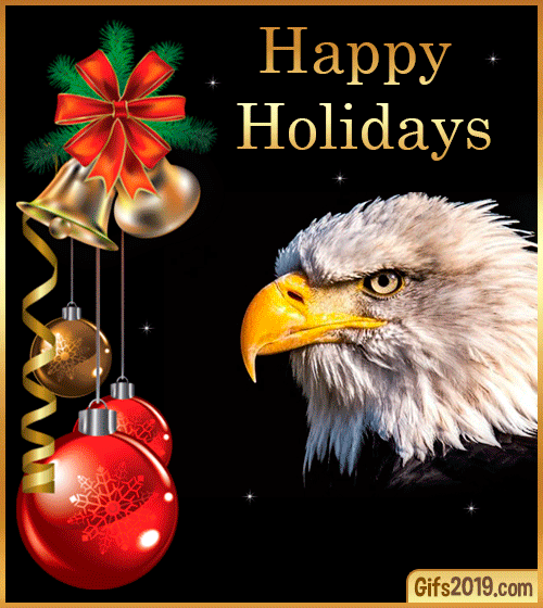 happy holidays usa eagle