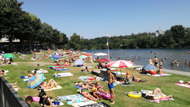 Praia Fluvial do Faial cheia de gente Praia Fluvial do Faial cheia de gente