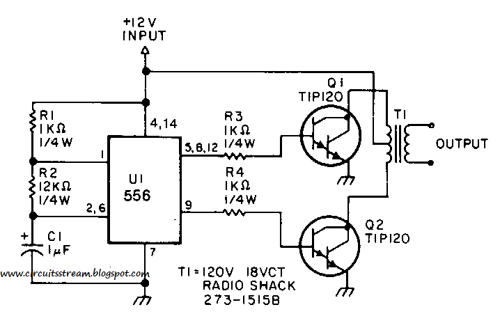 Semi Low Power Inverter Circuit Diagram | Electronic Circuit Diagrams