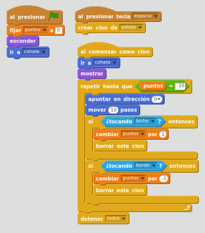Forma en Tecnología: Programa de scratch space invaders sin clon de alien