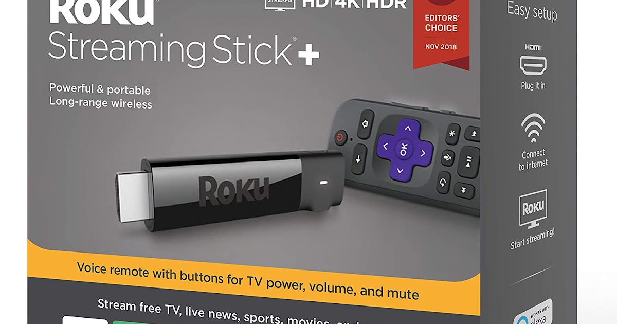 Roku Streaming Stick+ HD/4K/HDR Streaming Device with Longrange