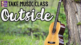 Outside activities for music class can be just as engaging as activities that you plan for inside the music room.  Sing, dance, play and assess in the sunshine.  Nine practical ideas for beautiful days in music class.