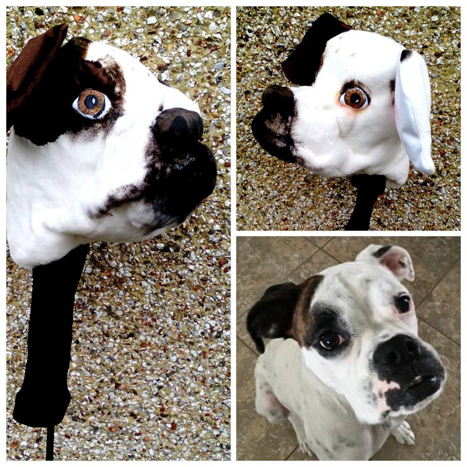 Custom Golf headcovers and puppets Boxer custom made golf club cover