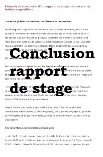 Conclusion rapport de stage  Mynpachtbrief