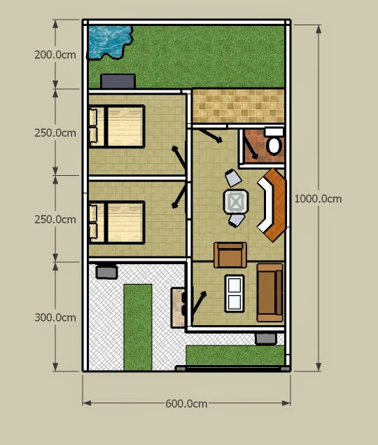 Desain Rumah Minimalis 2 Lantai Luas Tanah 60M2 MODEL 
